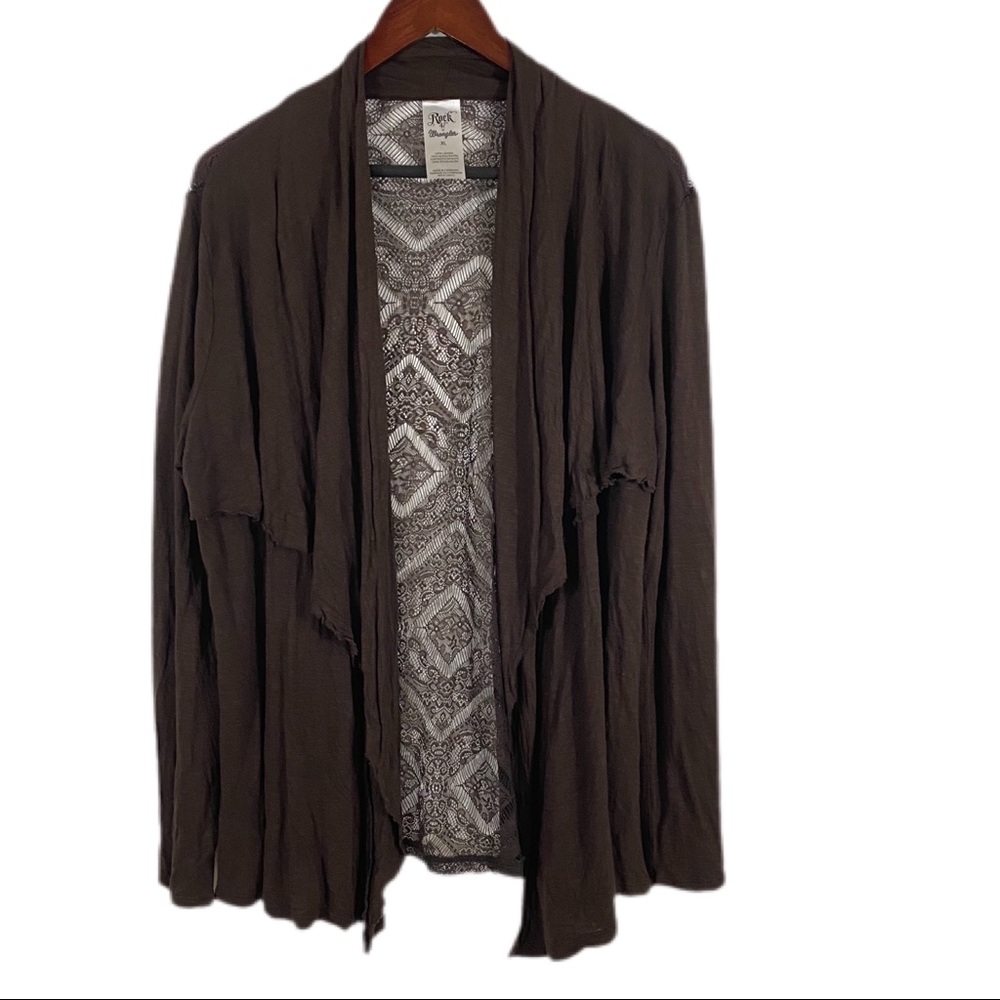ROCK 47 WRANGLER Topper Cardigan Western Cowgirl Rodeo Sz XL